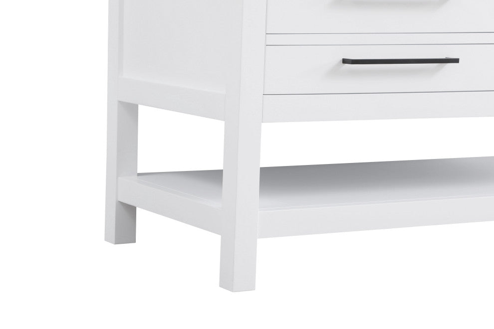 Home Living 48" Single Bathroom Vanity, White With Backsplash