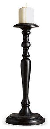 Hinwick Pillar Candleholder, Wood