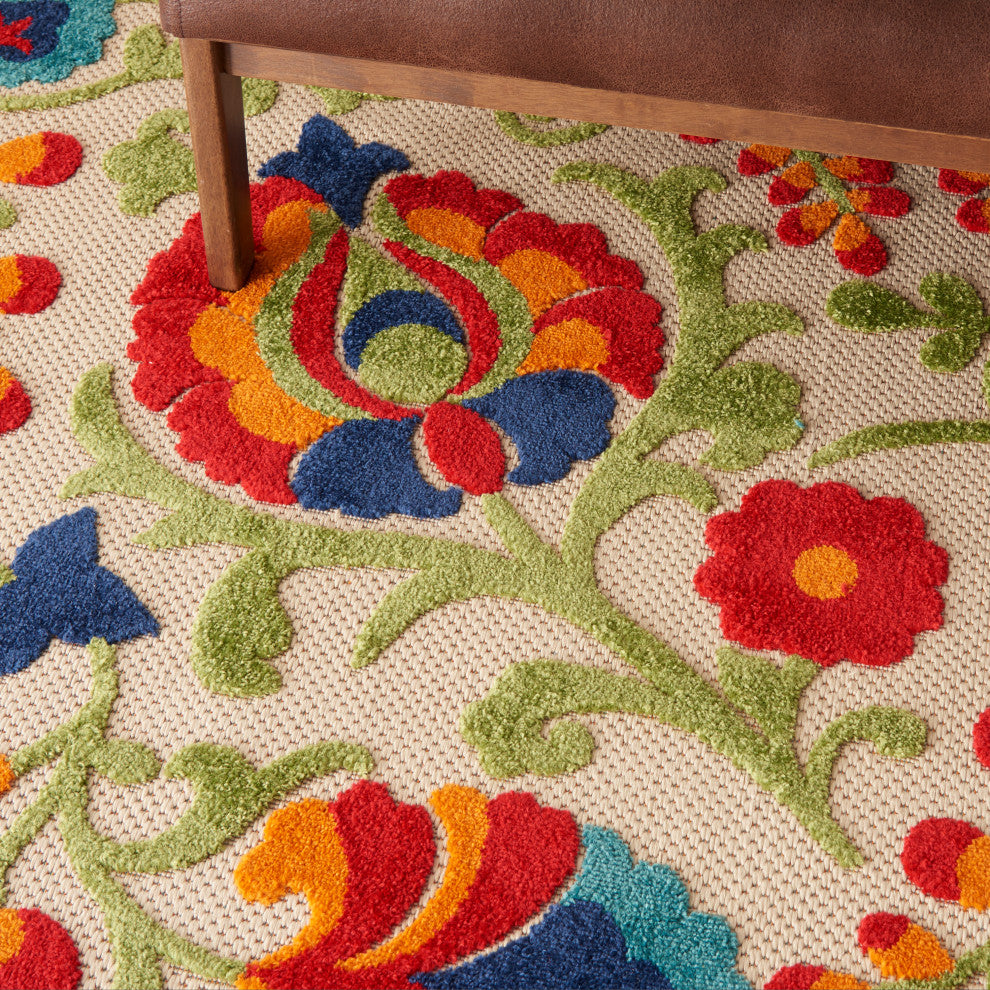Nourison Aloha 7' x 10' Multicolor Farmhouse Area Rug