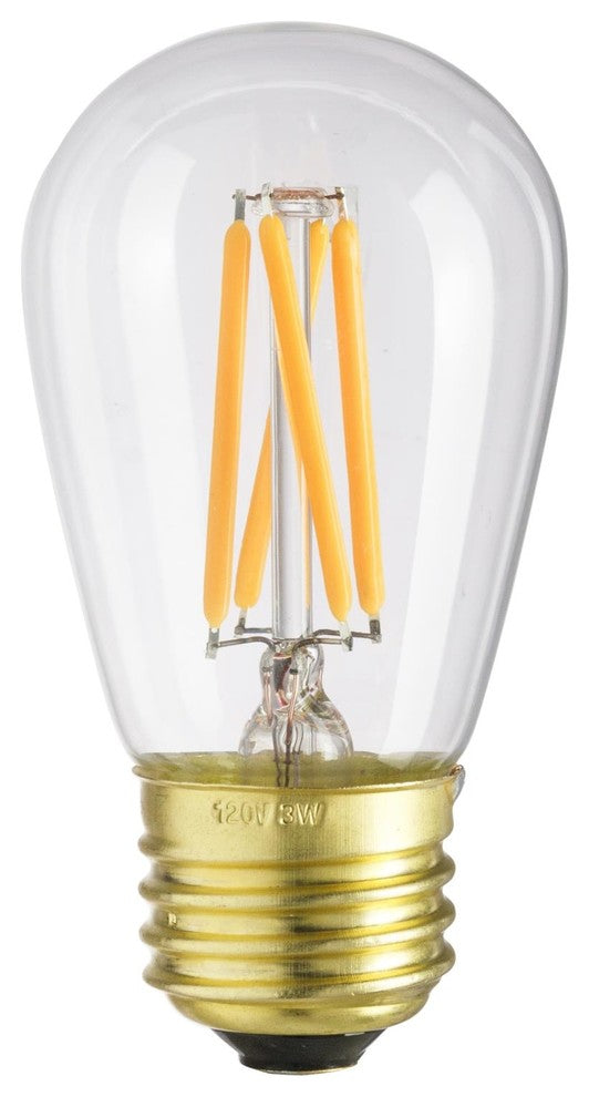 Sunlite Led Vintage S11 3W Light Bulb Medium, E26, Base, Warm White