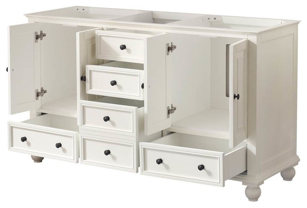 Avanity Thompson 60" Vanity Only, French White Finish