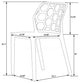 Leisuremod Dynamic HoneyComb Design Dining Chair, Transparent Black