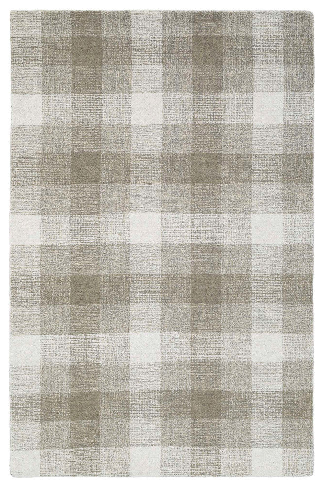 Jaipur Plaid Area Rug, Gray, 3'x5'