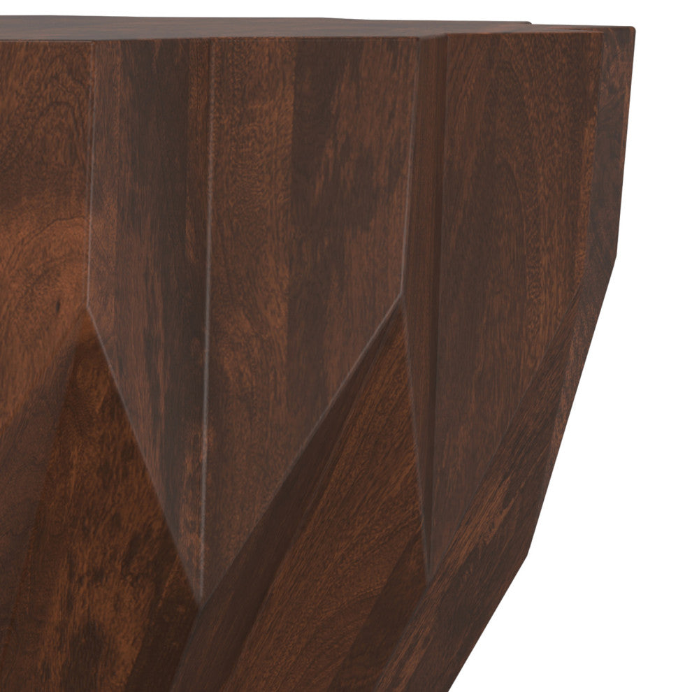 Turnbull Solid Mango Wood Coffee Table, Walnut