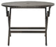 Safavieh Ellis Indoor-Outdoor Round Folding Table, Brown