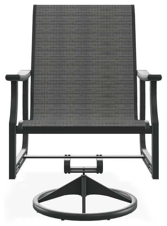 St. Catherine Sling Outdoor Swivel Rocker, Destiny Steel/Graphite
