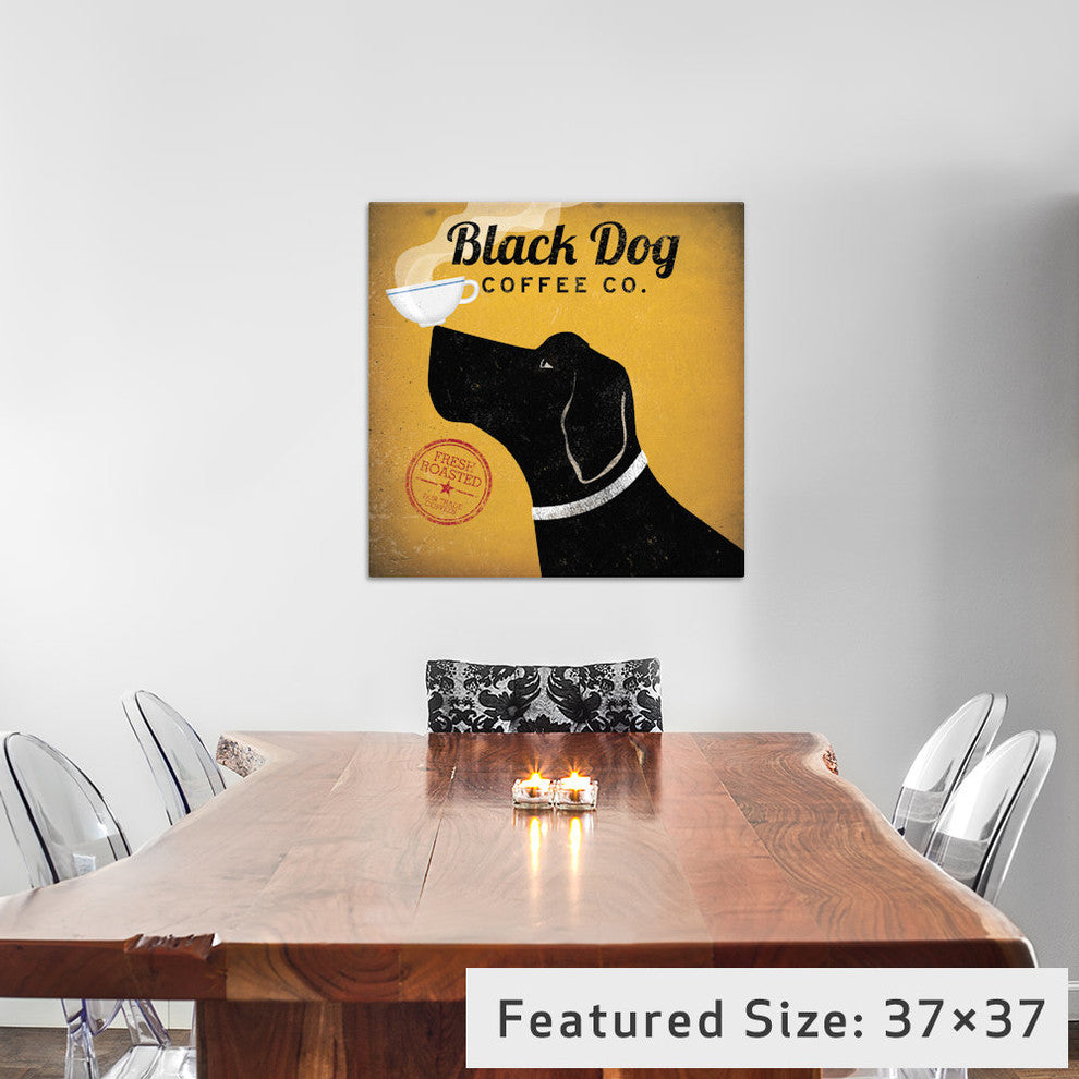 "Black Dog Coffee Co. Gallery" by Ryan Fowler, 37x37x1.5"