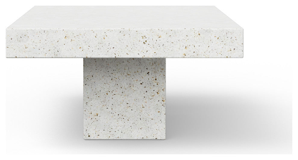Mixx, Una Rectangle Coffee Table, Ivory Terrazzo