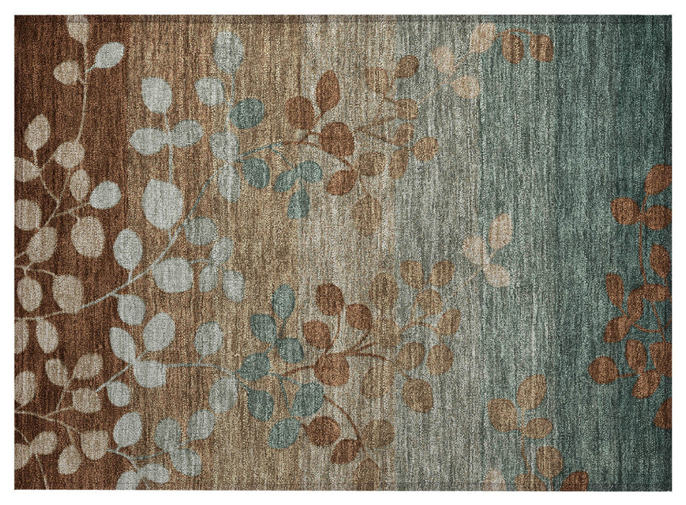 Machine Washable Indoor/Outdoor Chantille ACN1900 Mocha 1'8" x 2'6" Rug