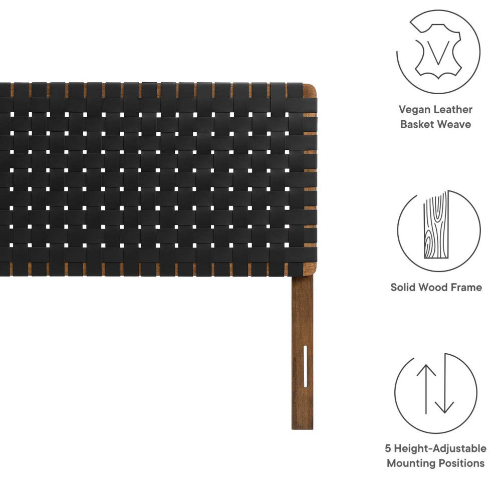 Sparta Weave King Vegan Leather Headboard