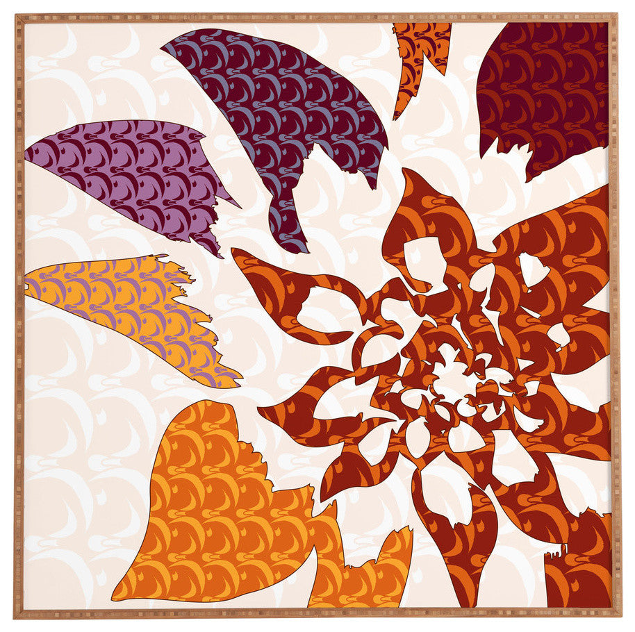 Deny Designs Karen Harris Constance In Orange Blossom Framed Wall Art