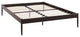 Modern Contemporary Urban King Size Platform Bed Frame, Brown, Metal Steel