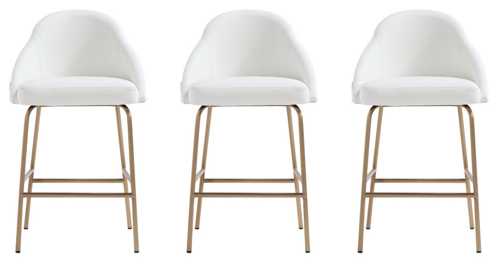 Manhattan Comfort Gracie Counter Stool, Set of 3