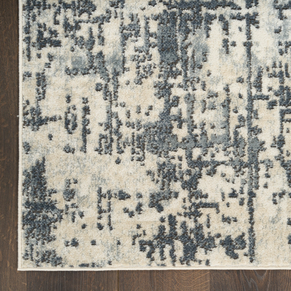 Nourison Quarry 6' x 9' Ivory Grey Modern Indoor Rug