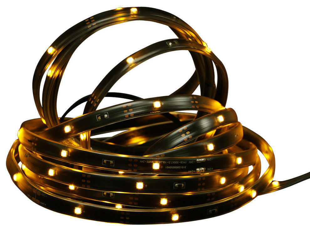 18' LED Indoor/Outdoor Christmas Linear Tape Lighting, Amber and Black
