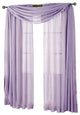 Abri Single Rod Pocket Sheer Curtain Panel, Lavender, 50"x108"