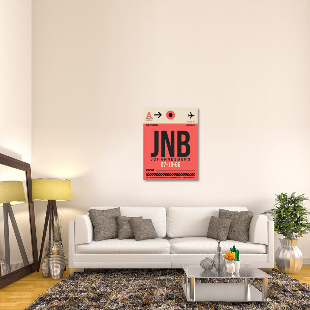 "JNB Johannesburg Luggage Tag 2" Fine Art Print
