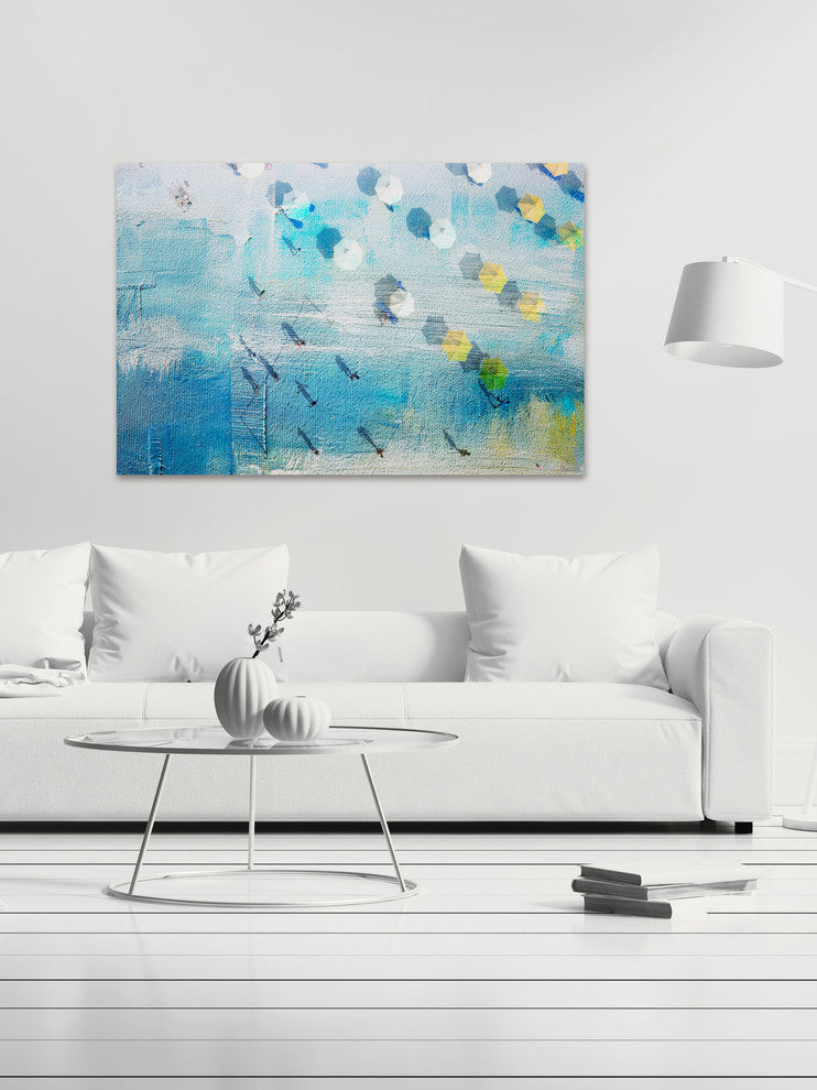 "Shadows on The Beach" Painting Print on Wrapped Canvas, 36"x24"