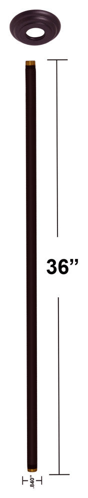 1/2" Ips X 36" Ceiling Mounted Shower Arm With Flange In Oil Rubbed Bronze, Oil Rubbed Bronze