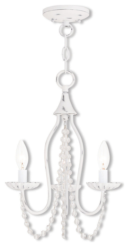 Alessia 3-Light Mini Chandelier, Antique White