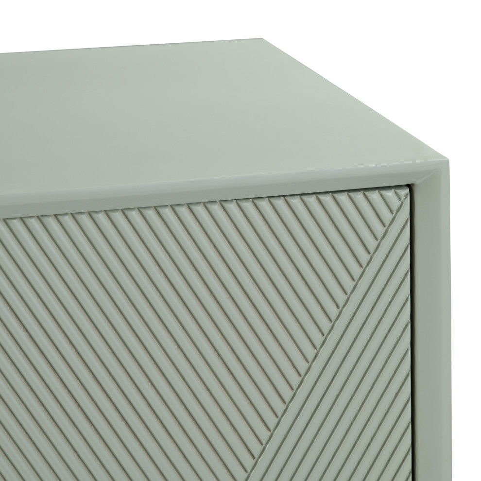 Arvada Sage Green Four Door Media Credenza Sideboard
