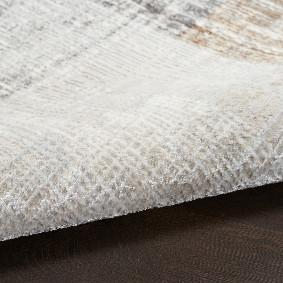 Nourison  Iliana 5'3"x7'3" Gray Modern Indoor Area Rug
