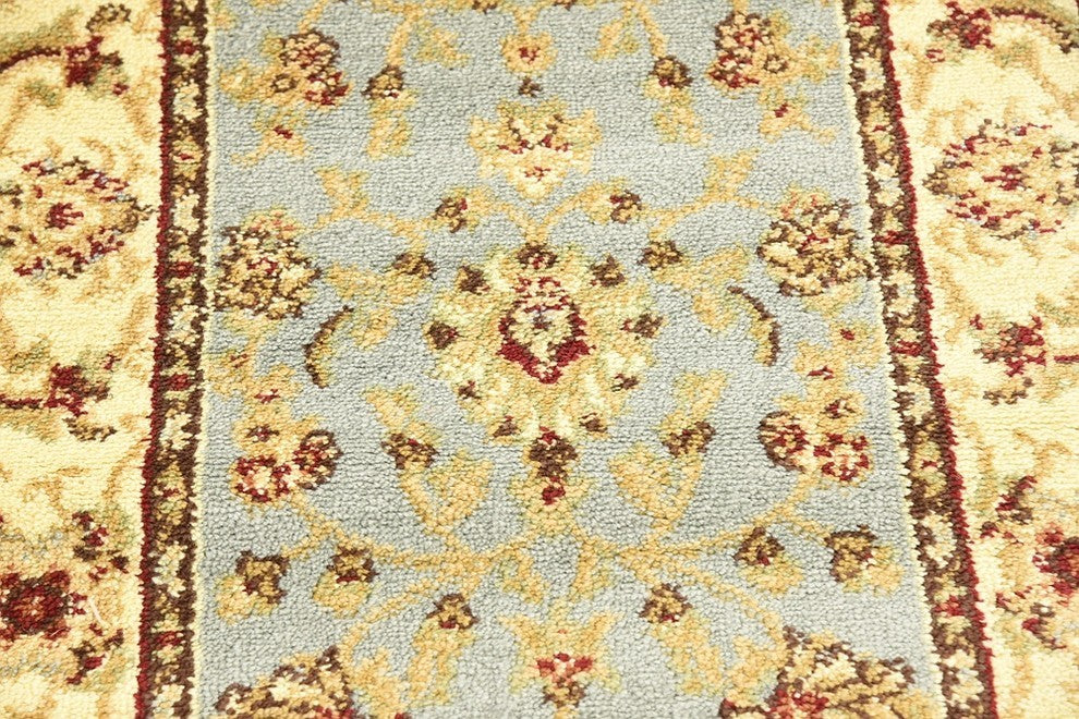 Unique Loom Light Blue St. Louis Voyage 2' 2 x 6' 0 Runner Rug
