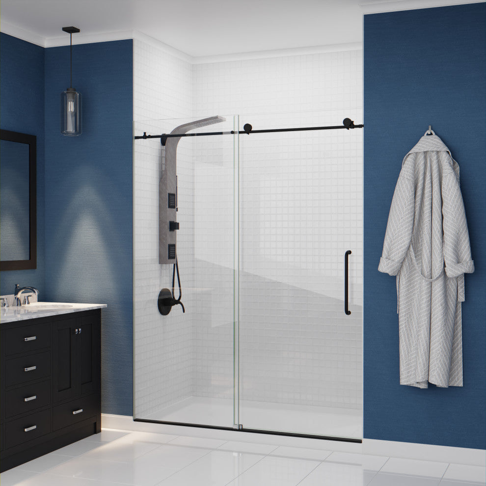 Aura 2-Jetted Shower Panel With Heavy Rain Shower and Spray Wand, Gray Marble