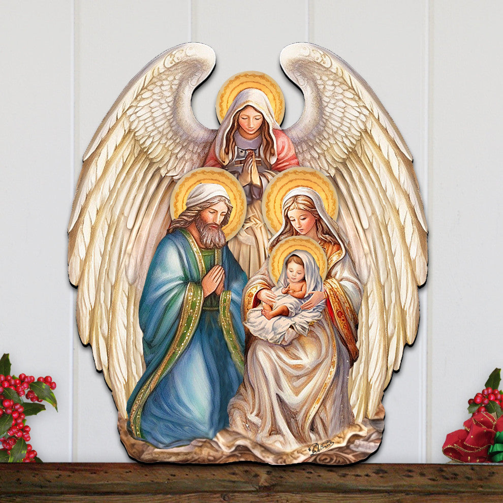 Nativity With Angel Holiday Door Decor Christmas Decor