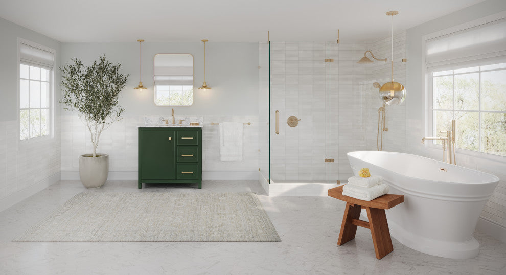 The Woodruff Bathroom Vanity, Single Sink, 36", Vogue Green, Freestanding