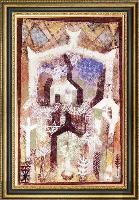 Paul Klee Summer Houses - 16" x 24" Framed Premium Canvas Print