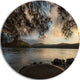 Sunrise From Hawsbury River, Seashore Large Disc Metal Wall Art, 11"