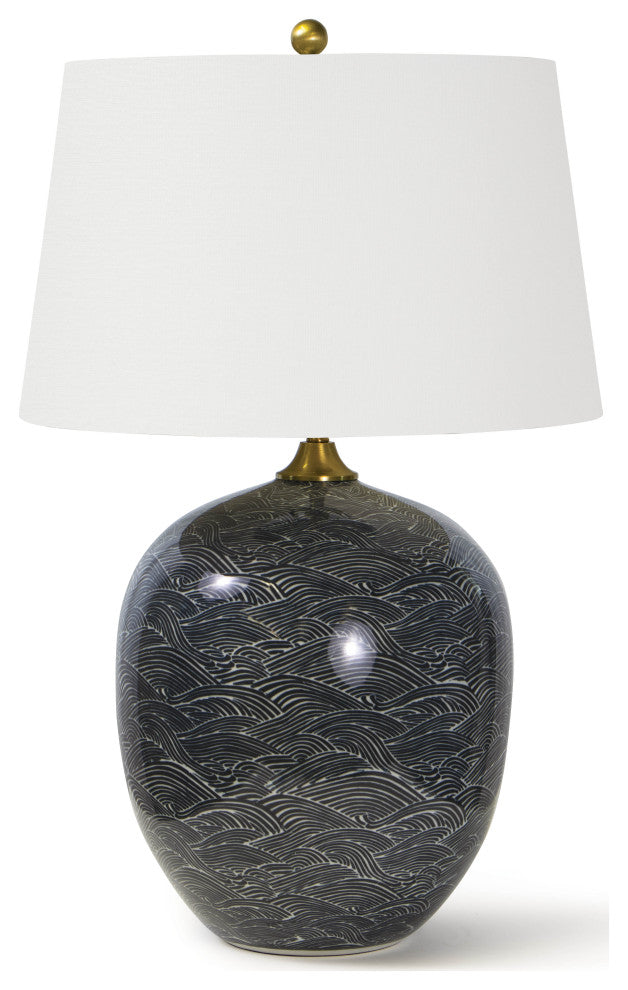 Harbor Ceramic Table Lamp, Black