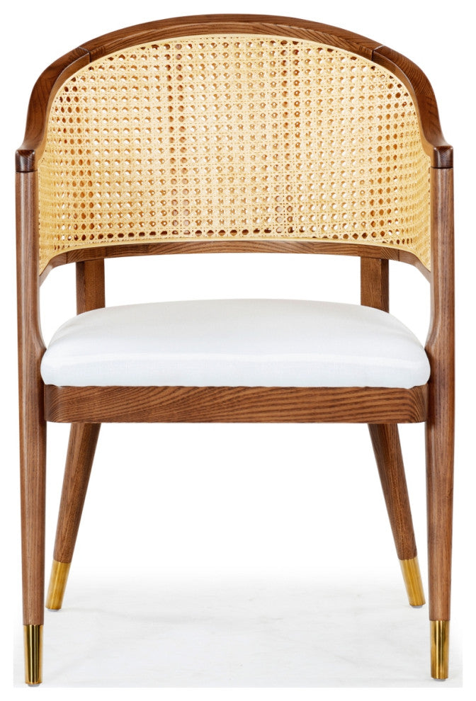 Safavieh Couture Rogue Rattan Dining Chair, Walnut/Natural