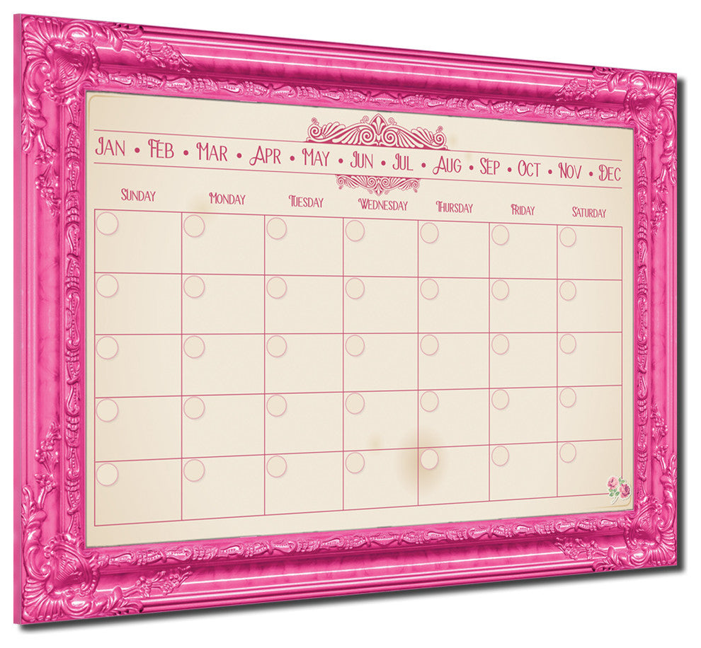 R2H Methods 'Prettier in PInk' Dry Erase Monthly Calendar on ArtPlexi, 30"x40"