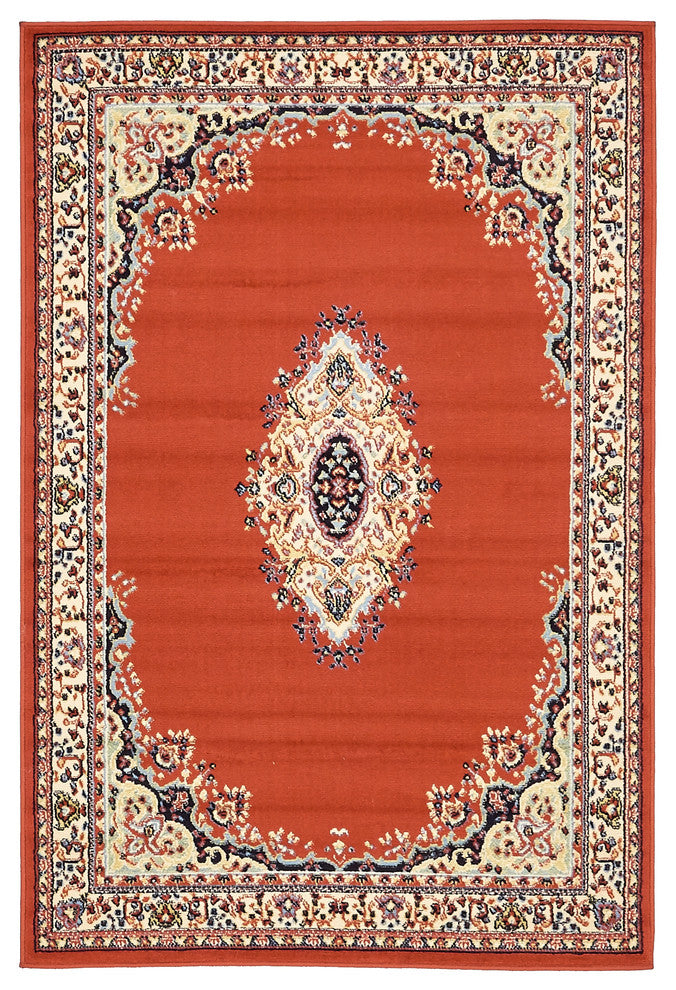 Unique Loom Terracotta Washington Reza 4' 0 x 6' 0 Area Rug