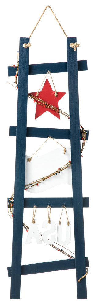 36"H Patriotic Ladder-shaped "USA" Porch Decor
