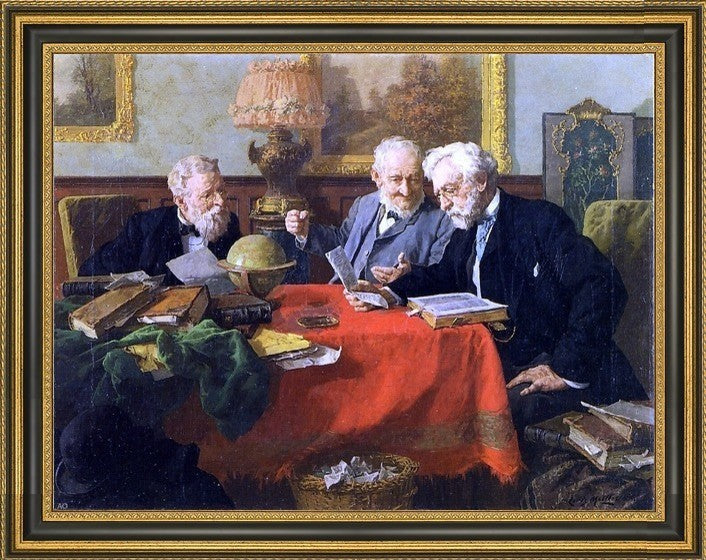 Louis C Moeller a Difficult Decision Framed Premium Canvas Print, 18"x24"