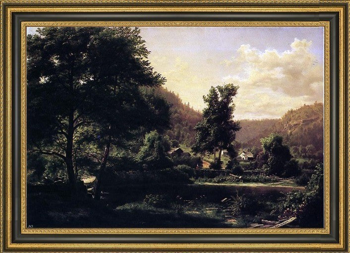 George Hetzel Farm at Scalp Level Framed Premium Canvas Print, 16"x24"