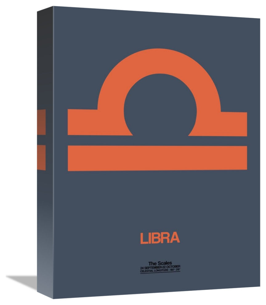 "Libra Zodiac Sign Orange" Fine Art Print