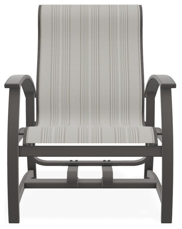 Belle Isle Sling Outdoor Hidden Motion Lounge Chair, Harbor/Warm Gray