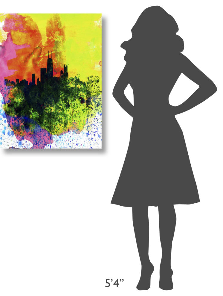 "Chicago Watercolor Skyline" Fine Art Print