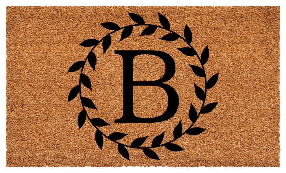 Calloway Mills Laurel Wreath Doormat, Letter B