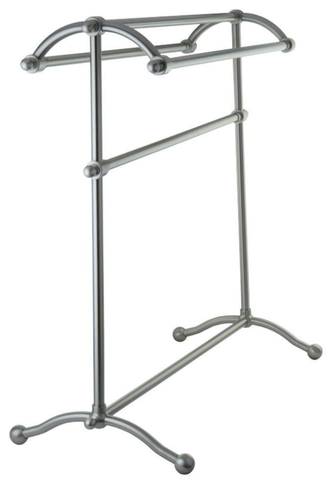 Kingston Brass Pedestal Towel Rack, Brushed Nickel