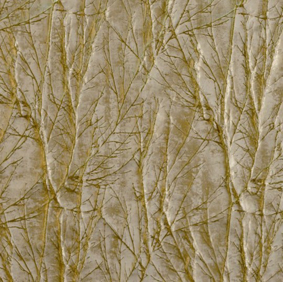 Golden Yarns Shiny Fabric With Twig Pattern Luxury Throw Pillow, 26"x26"