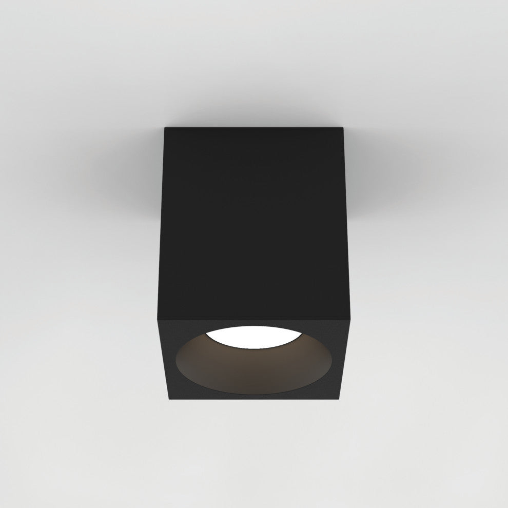 Astro Kos Square 140 LED, Dimmable Outdoor Downlight IP65 Rated (Textured Black)