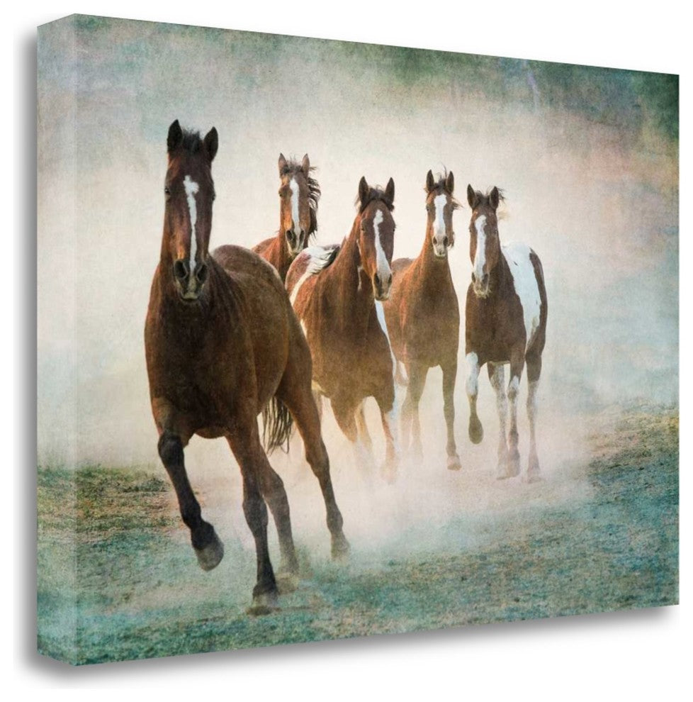 "Blaze Of Glory" By Wendy Caro,Ready to Hang Giclee Print on Gallery Wrap Canvas
