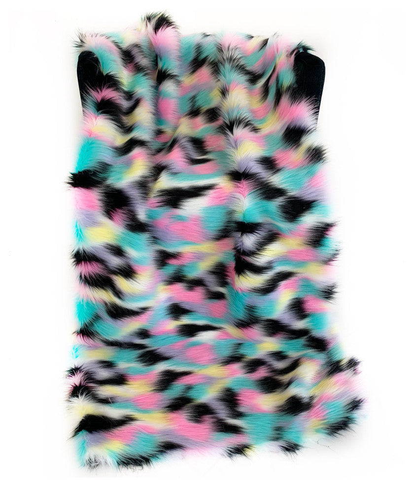 Plutus Multi Exotic Faux Fur Luxury Throw Blanket, 80"x90"