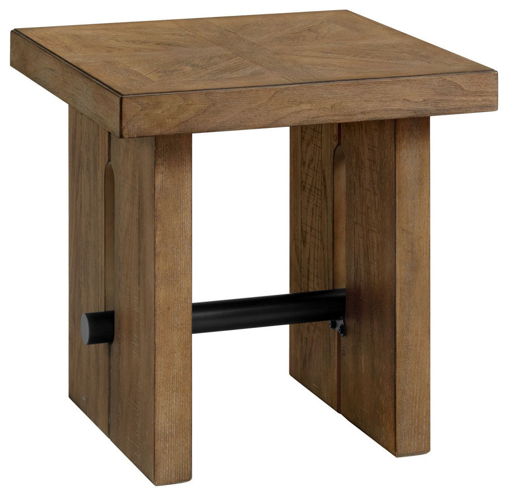 Landmark 24" Wide End Table, Weathered Oak