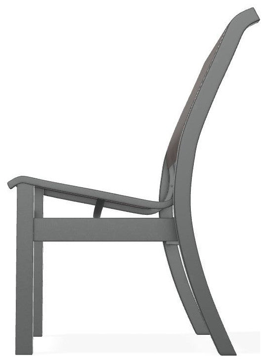 Leeward Sling Stackable Outdoor Dining Chair, James/Graphite